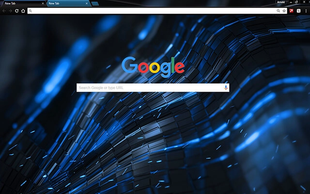 Alien Blue Chrome theme - Screenshot 2