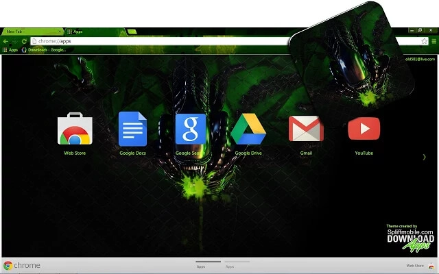 Alien Chrome theme - Screenshot 2