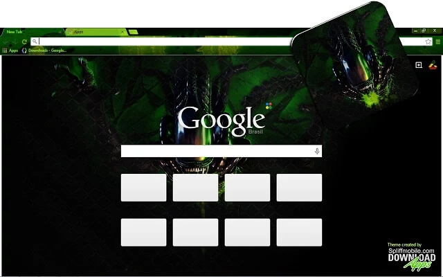 Alien Chrome theme - Screenshot 3