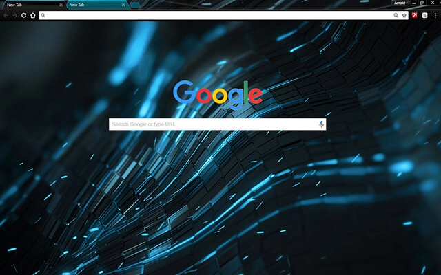 Alien Light Blue Chrome theme - Screenshot 2