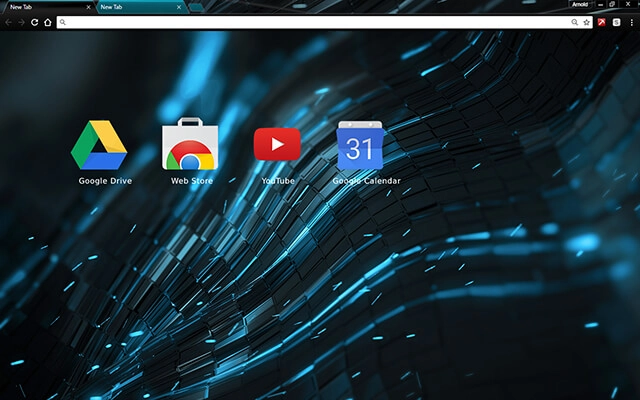 Alien Light Blue Chrome theme - Screenshot 3