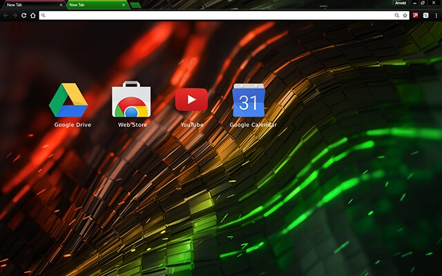 Alien Multi Color Chrome theme - Screenshot 3