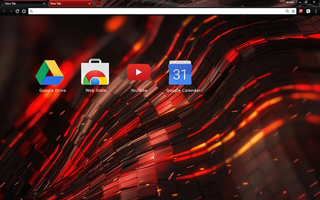 Alien Red Chrome theme - Screenshot 3