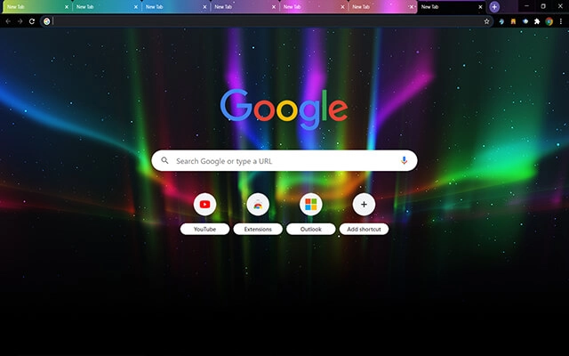 Aurora - Multi Color Tabs Chrome theme - Screenshot 2