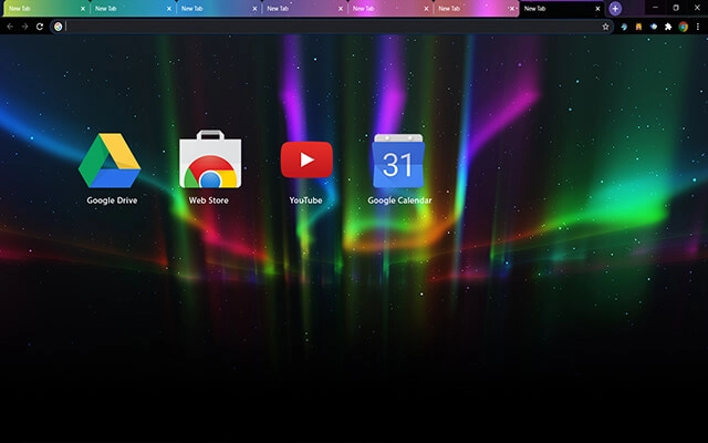 Aurora - Multi Color Tabs Chrome theme - Screenshot 3