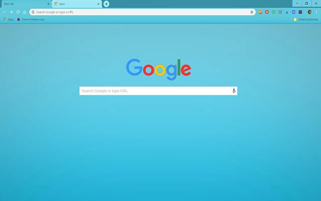Baby Blue Chrome theme - Screenshot 2