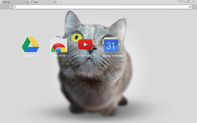 Big Head Kitten Chrome theme - Screenshot 3