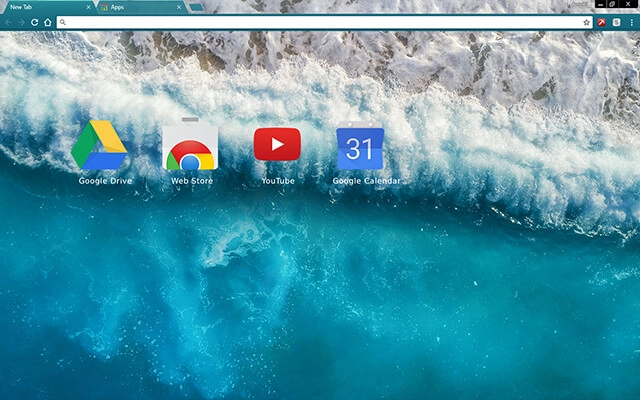 Blue Beach Waves Chrome theme - Screenshot 3