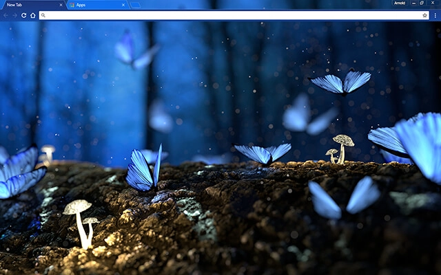 Blue Butterflies Chrome theme - Screenshot 1