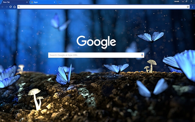 Blue Butterflies Chrome theme - Screenshot 2