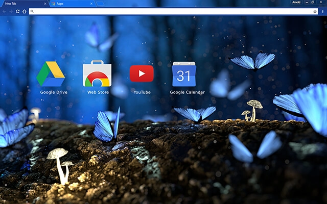 Blue Butterflies Chrome theme - Screenshot 3