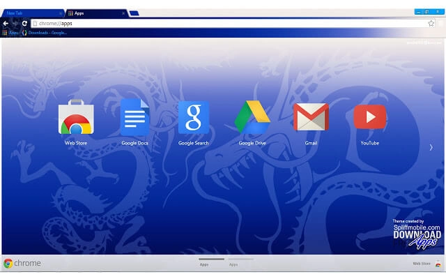 Blue Dragon Chrome theme - Screenshot 2