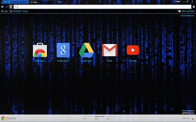 Blue Hacker Chrome theme - Screenshot 2