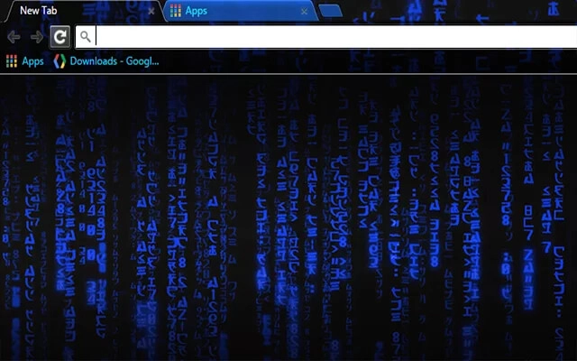 Blue Hacker Chrome theme - Screenshot 3