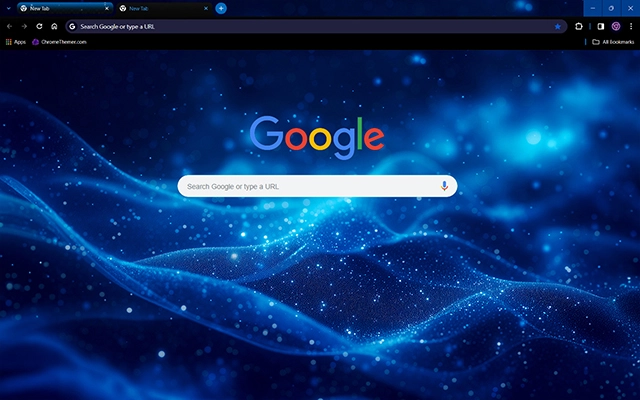 Blue Particles Chrome theme - Screenshot 2