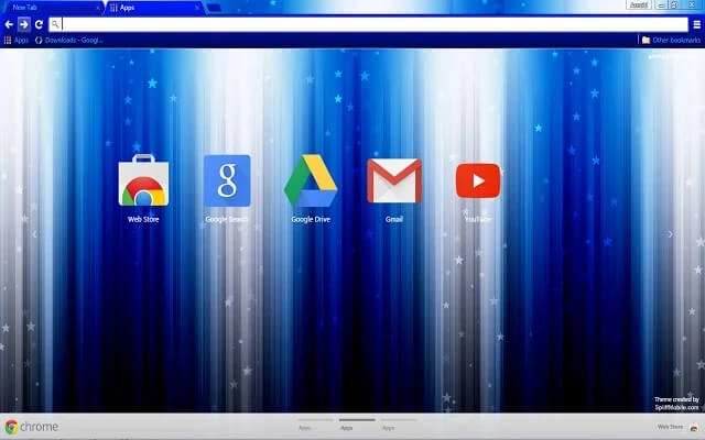 Blue Star Chrome theme - Screenshot 2