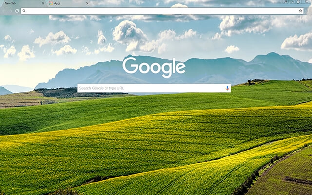Canola Fields Chrome theme - Screenshot 2