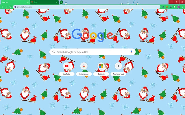Cartoon Santa Claus Chrome theme - Screenshot 2