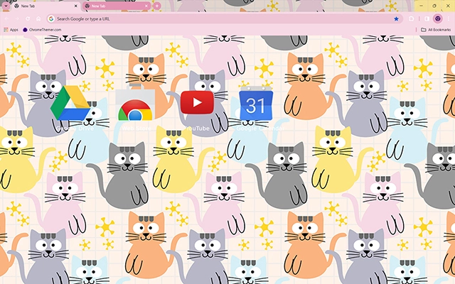 Colorful Cats Chrome theme - Screenshot 3