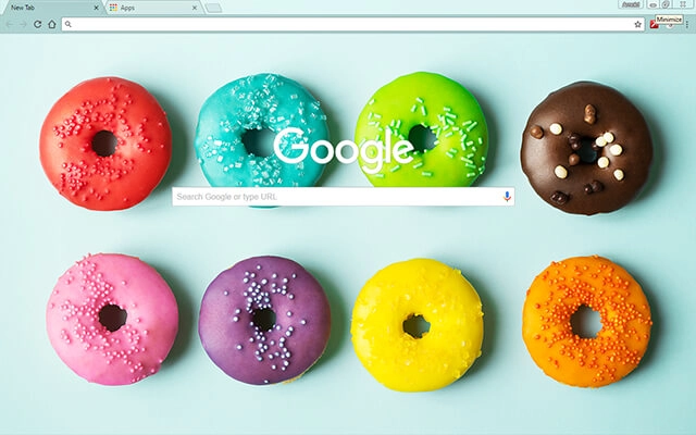 Colorful Donuts Chrome theme - Screenshot 2