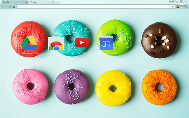 Colorful Donuts Chrome theme - Screenshot 3