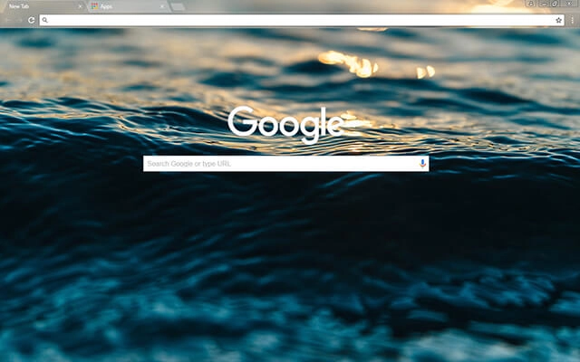 Dark Blue Water Chrome theme - Screenshot 2