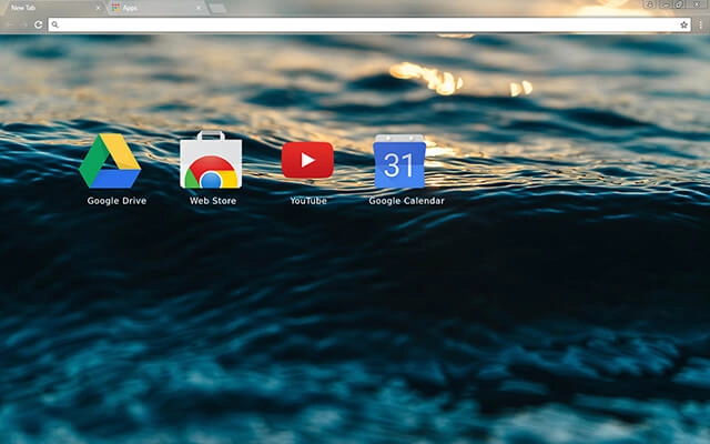Dark Blue Water Chrome theme - Screenshot 3