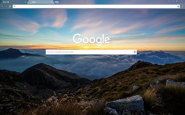 Dawn Mountain Chrome theme - Screenshot 2