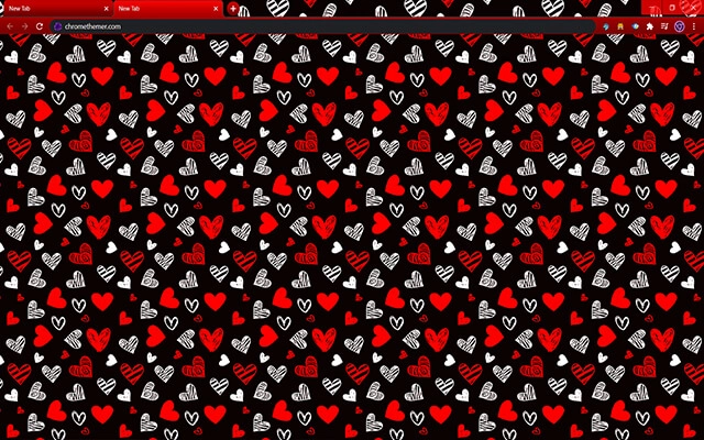 Drawn Hearts: Red & Black Theme