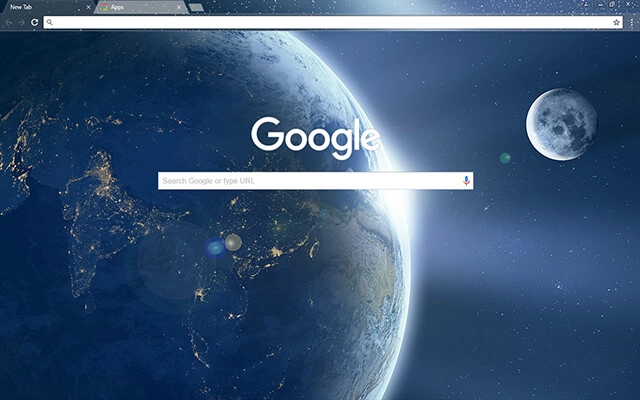 Earth From Space Chrome theme - Screenshot 2