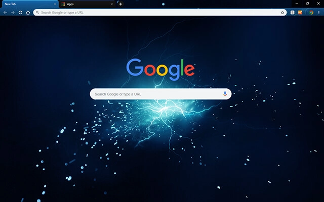 Electric Blue Chrome theme - Screenshot 2