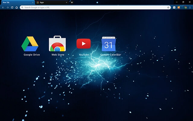 Electric Blue Chrome theme - Screenshot 3