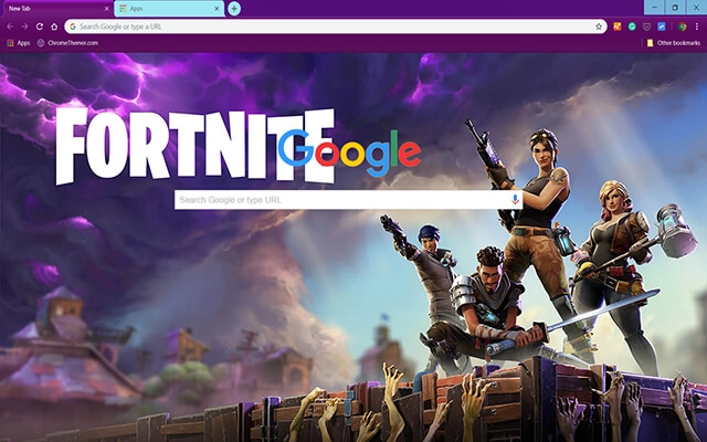 Fortnite Zombies Chrome theme - Screenshot 2