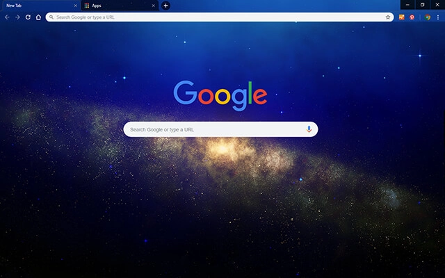 Galaxy Space Chrome theme - Screenshot 2