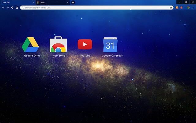 Galaxy Space Chrome theme - Screenshot 3
