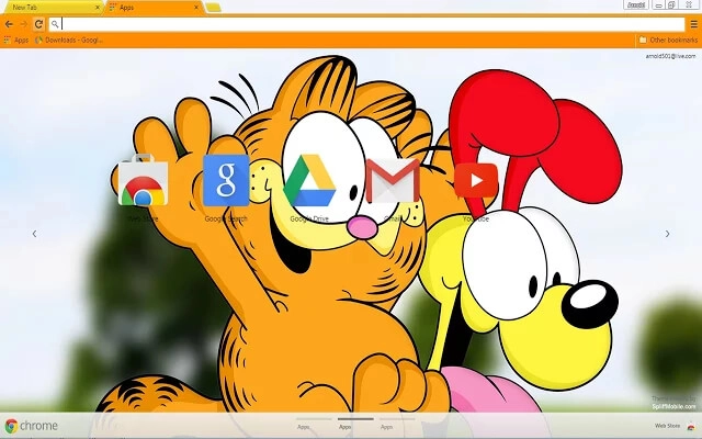 Garfield Chrome theme - Screenshot 2