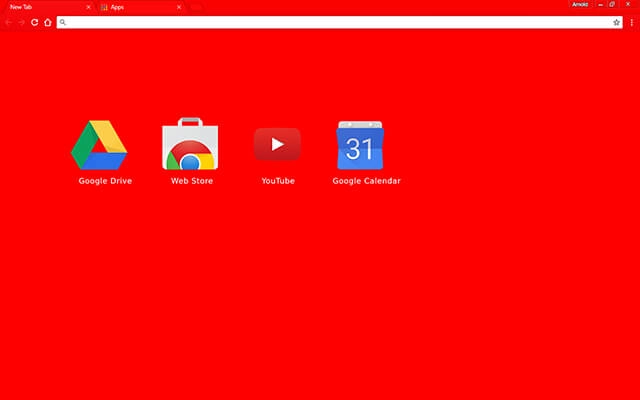 Glowing Red Chrome theme - Screenshot 3