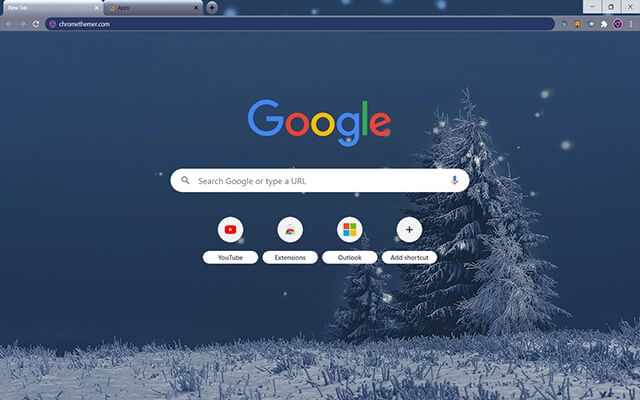 Glowy Christmas Trees Chrome theme - Screenshot 2