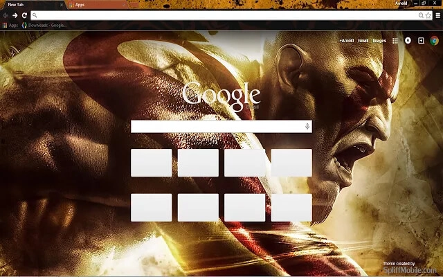 God of War Kratos Chrome theme - Screenshot 2