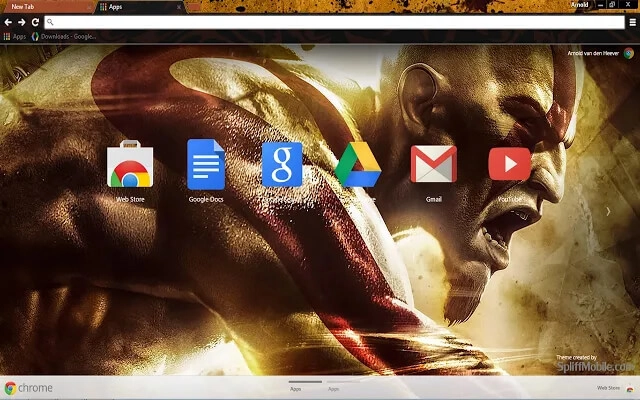 God of War Kratos Chrome theme - Screenshot 3