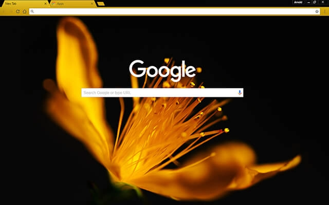 Golden Flower Chrome theme - Screenshot 2