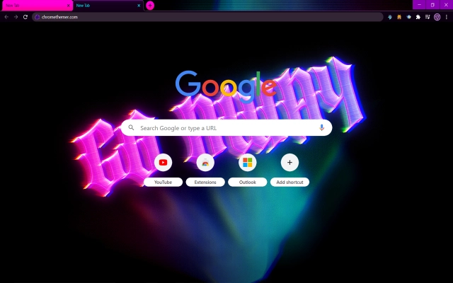 Gothic Glitch Chrome theme - Screenshot 2