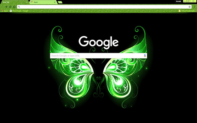 Green Fairy Wings Chrome theme - Screenshot 2