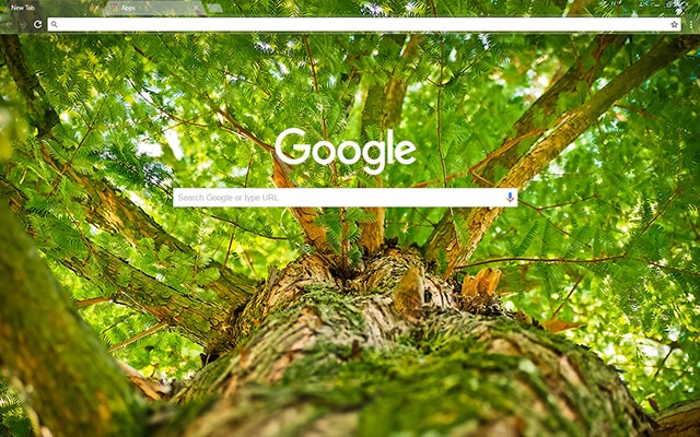 Green Tree Chrome theme - Screenshot 2