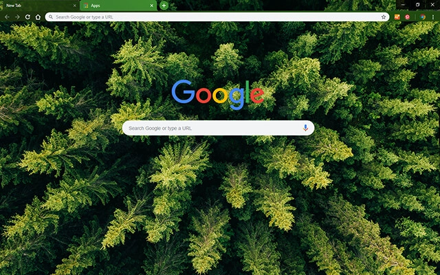 Green Trees Chrome theme - Screenshot 2