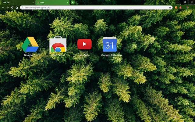 Green Trees Chrome theme - Screenshot 3