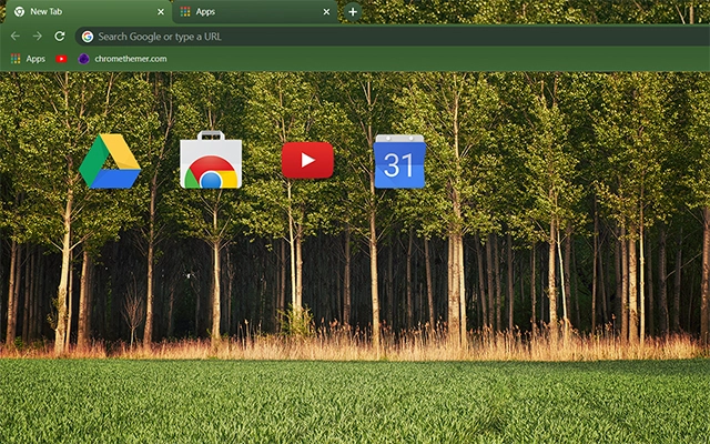 Green Woods Chrome theme - Screenshot 3