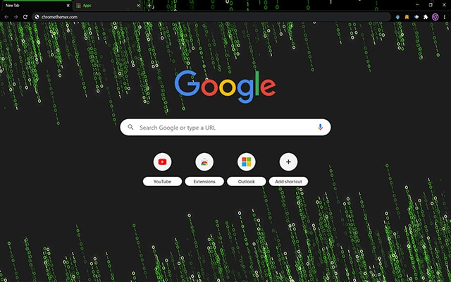 Hacker Chrome theme - Screenshot 2