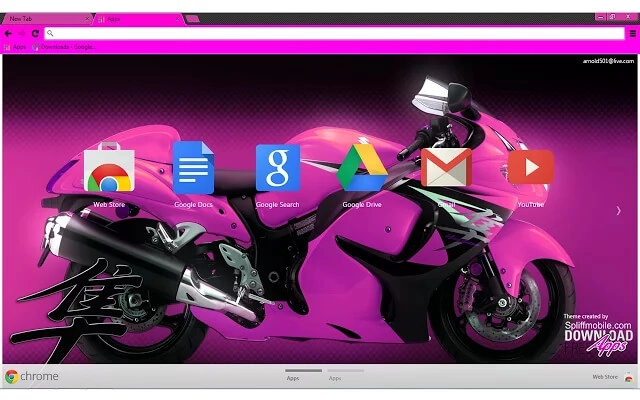 Hayabusa Pink Chrome theme - Screenshot 2
