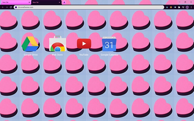 Heart Shaped Shapes Chrome theme - Screenshot 3